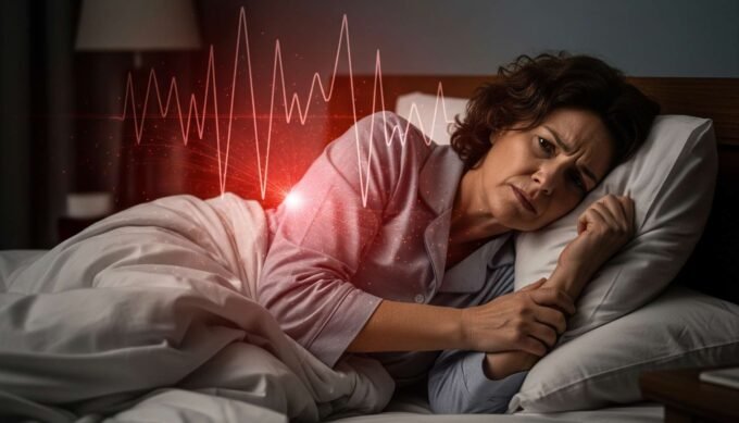 Seorang perempuan tengah terjaga