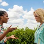 Dua orang wanita sedang berdebat