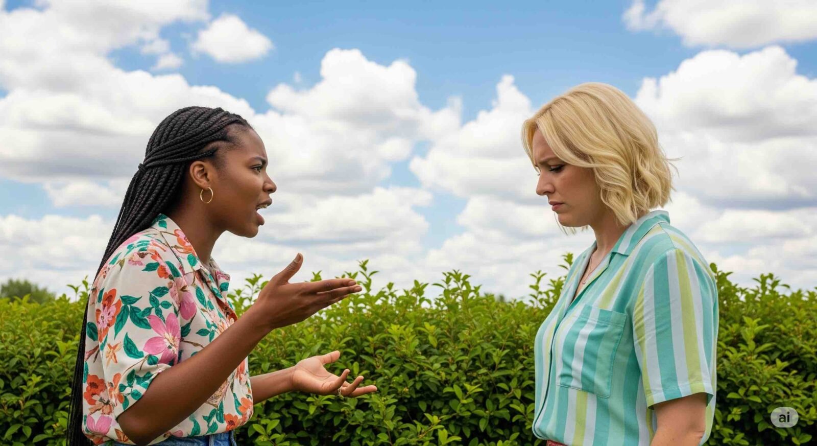 Dua orang wanita sedang berdebat