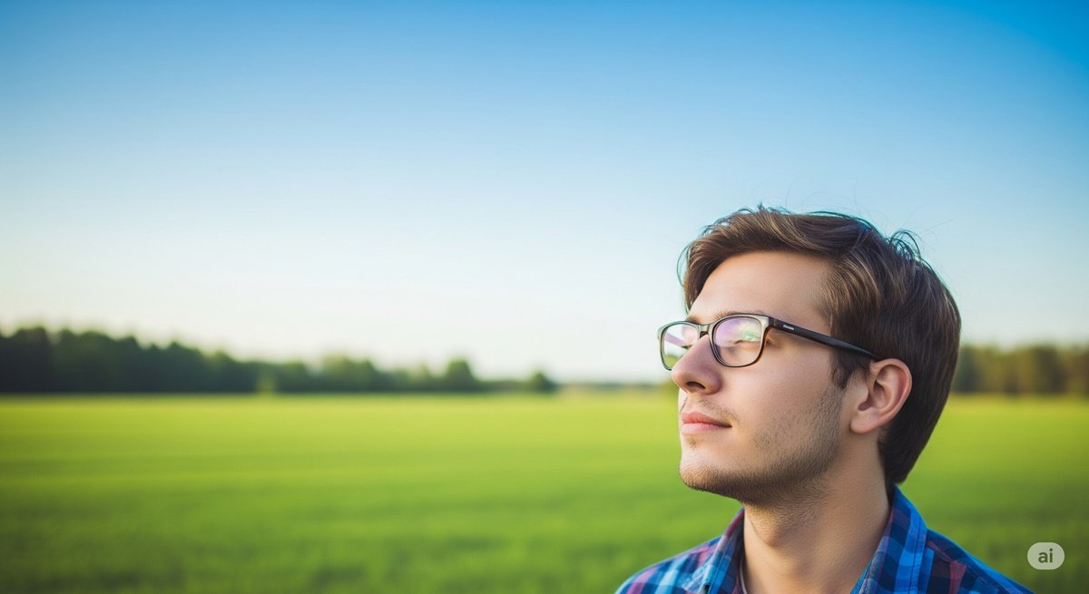 Seorang pria menggunakan kacamata