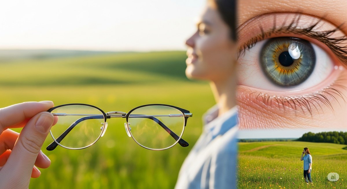 Mata sehat dan kacamata