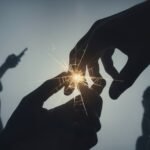 Ilustrasi trust issue berupa siluet perempuan dan laki-laki dalam kondisi depresi