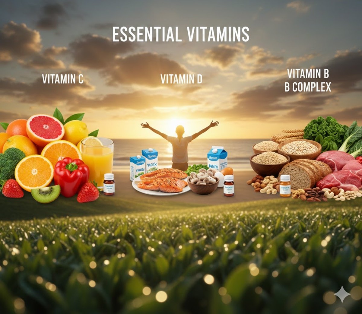 Beberapa makanan sumber vitamin